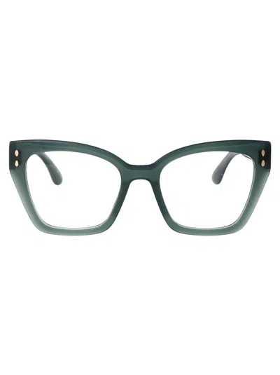 Isabel Marant Green Acetate Glasses In Neutral