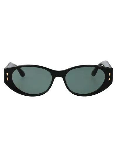 Isabel Marant Green Acetate Sunglasses In Black