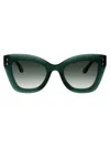 Isabel Marant Green Acetate Sunglasses In Green