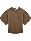 Isabel Marant Karlita Satin Blouse In Green