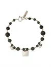 Isabel Marant Green Rock Metal Bracelets In Green