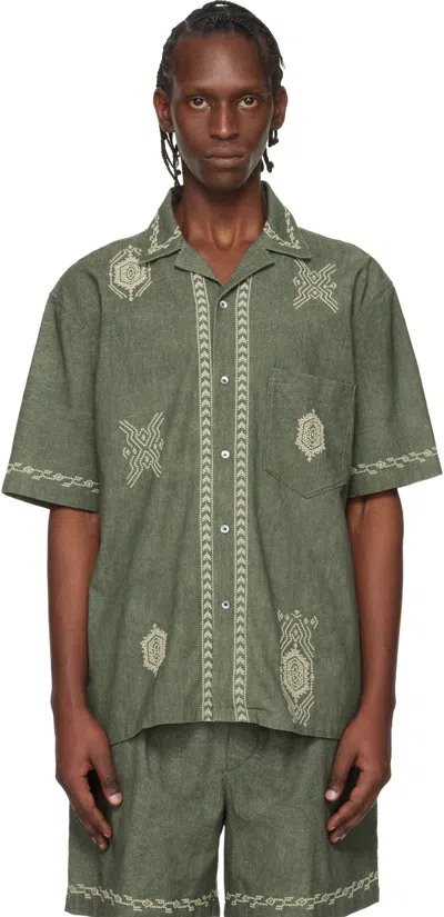 Isabel Marant Zekim Short-sleeved Shirt In Green