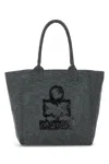 Isabel Marant Grey Canvas Small Yenky Shopping Bag In Gray