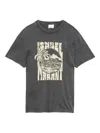 Isabel Marant Graphic Print Crewneck Short Sleeve T-shirt In Gray