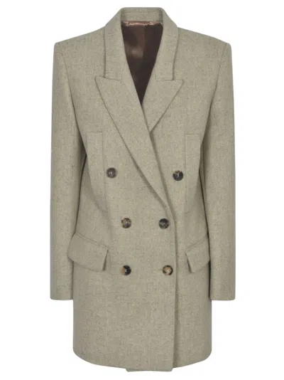 Isabel Marant Floyd Double-breasted Blazer In Grey