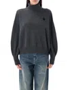 Isabel Marant Grey High-neck Sweater In Gray