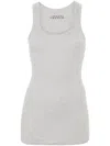 Isabel Marant Tysha Ribbed Tank Top In Grey