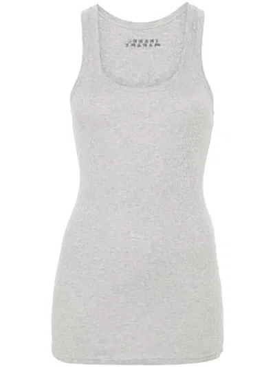 ISABEL MARANT GREY TYSHA RIBBED TANK TOP