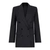 Isabel Marant Grey Virgin Wool Jacket In Black