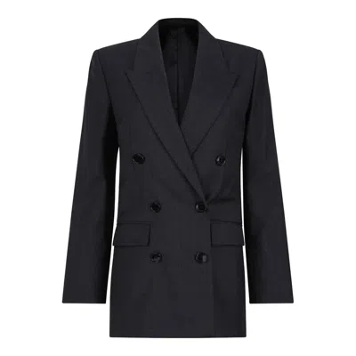 Isabel Marant Grey Virgin Wool Jacket In Black