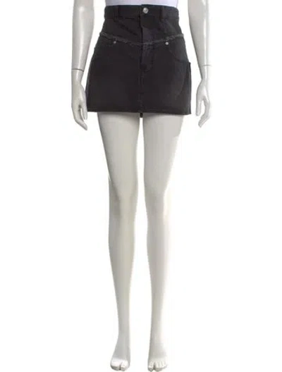Pre-owned Isabel Marant Grosgrain Trim Mini Skirt In Black