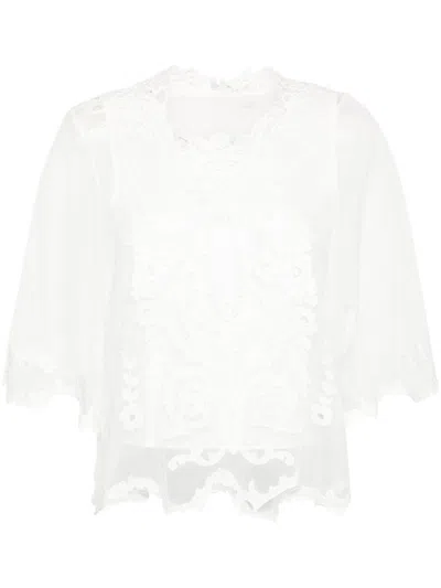 Isabel Marant Guipure Lace Top In White