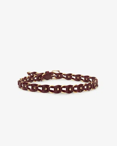 Isabel Marant Bali Belt In Burgundy-gold