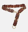 Isabel Marant Lota Disc Leather Belt In Orange