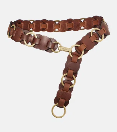 Isabel Marant Belt "linkage" Gold-tone Hardware In Brown