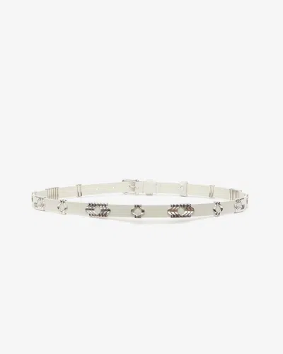 Isabel Marant Odena Belt In Chalk-silver