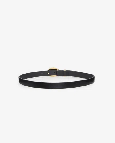Isabel Marant Silvanah Belt In Black And Gold