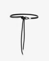 Isabel Marant Adjustable Knot Detail Belt With Metal Tips In Black And Silver