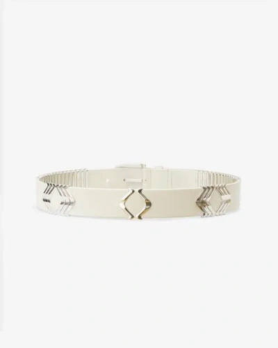 Isabel Marant Tehora Belt In Chalk-silver