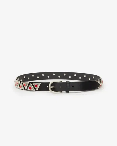 Isabel Marant Veliana Belt In Henna-silver