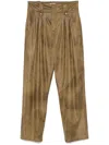 Isabel Marant Marlin Snakeskin Print Silk Blend Top In Brown