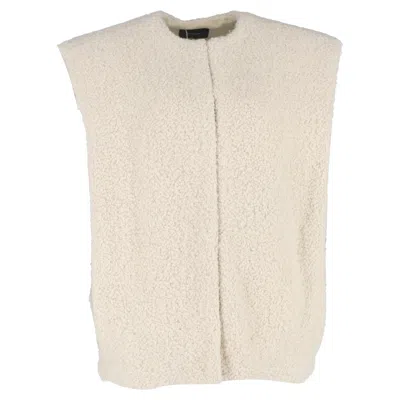 Isabel Marant Gwendalia Shearling Relaxed-fit Gilet In Cream Wool In Neutral