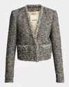 Isabel Marant Gwendoline Boucle Single-breasted Jacket In Blackecru