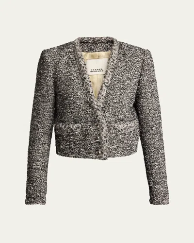 ISABEL MARANT GWENDOLINE BOUCLE SINGLE-BREASTED JACKET