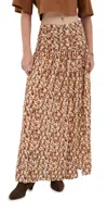 Isabel Marant Gwendy Skirt Ochre In Brown