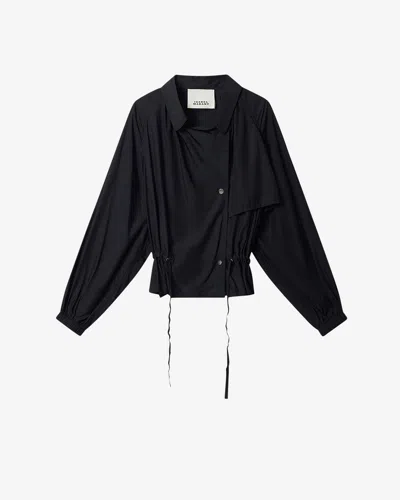 Isabel Marant Xgwenola Drawstring Detail Jacket In Black