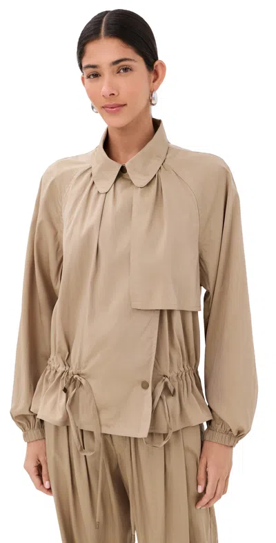 Isabel Marant Gwenola Jacket Khaki In Brown