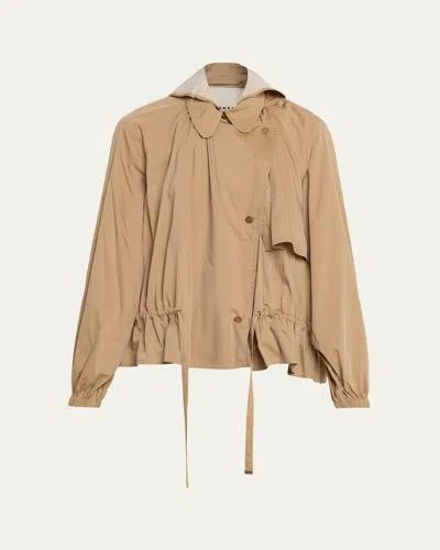 Isabel Marant Gwenola Short Trench Jacket In Animal Print