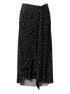 Isabel Marant Gyelle Polka-dot Gathered-waist Skirt In Black