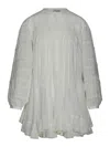 ISABEL MARANT GYLIANE DRESS IN WHITE SILK BLEND