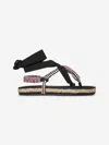 Isabel Marant Woven Black Sandals With Braided Strap In Black