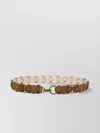Isabel Marant Lota Leather Circle-link Belt In Brown