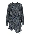 Isabel Marant V-neck Belted Asymmetric Hem Dress In Black