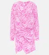 Isabel Marant 'speak' Robe En Mélange De Soie In Pink