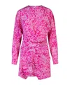 Isabel Marant 'speak' Robe En Mélange De Soie In Pink