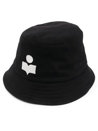 Isabel Marant Haley Logo-embroidered Bucket Hat In Black