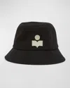 Isabel Marant Haley Bucket Hat In Black Ecru