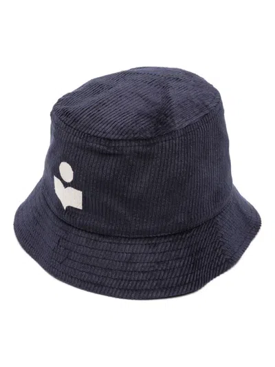 Isabel Marant Haley Corduroy Bucket Hat In Blue