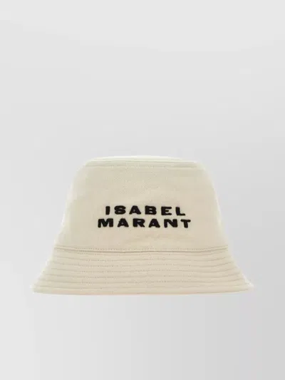 ISABEL MARANT HALEY COTTON BUCKET HAT IN SAND