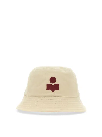 Isabel Marant Haley Cotton Embroidered Bucket Hat In Red