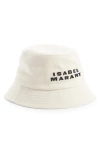 Isabel Marant Off-white Haley Bucket Hat In Ecru/black