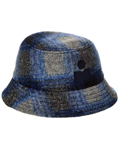 Isabel Marant Haley Wool-blend Bucket Hat In Blue