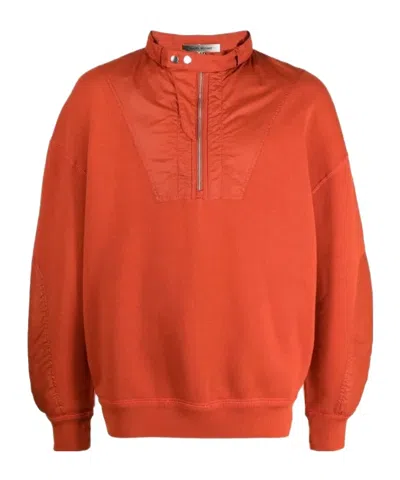 Isabel Marant Half-zip Panelled Sweatshirt In Orange