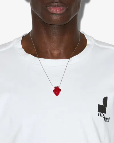 Isabel Marant On My Heart Man Necklace In Red