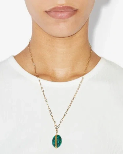 Isabel Marant Gold Stones Necklace In 60am Amazon