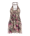 Isabel Marant Mini Abito Rozilda In Seta Stampata Donna In Multicolor